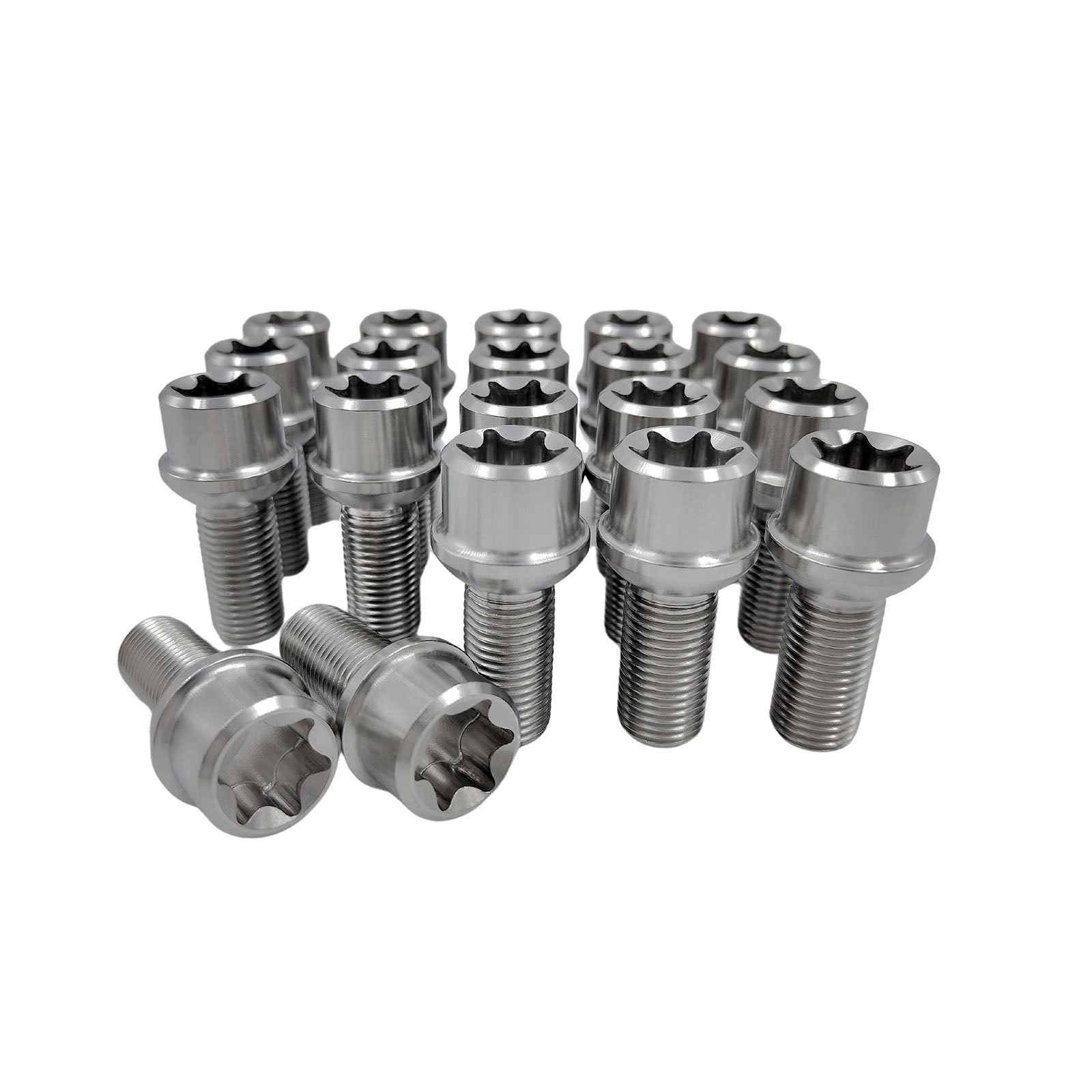 RISON TITANIUM M14x1.5x28mm Titanium Raw GR5 Titanium R13 Ball Seat Torx Head Lug Bolts 20PCS: The Ultimate Upgrade for Your Wheels