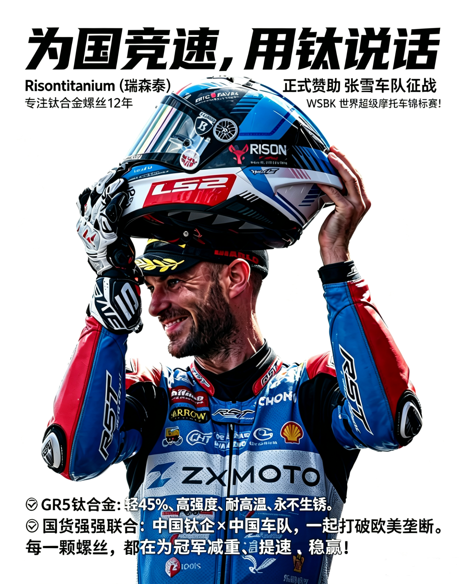 Risontitanium x Team Zhang Xue: WSBK Race Highlights & Championship-Proven Titanium Bolts