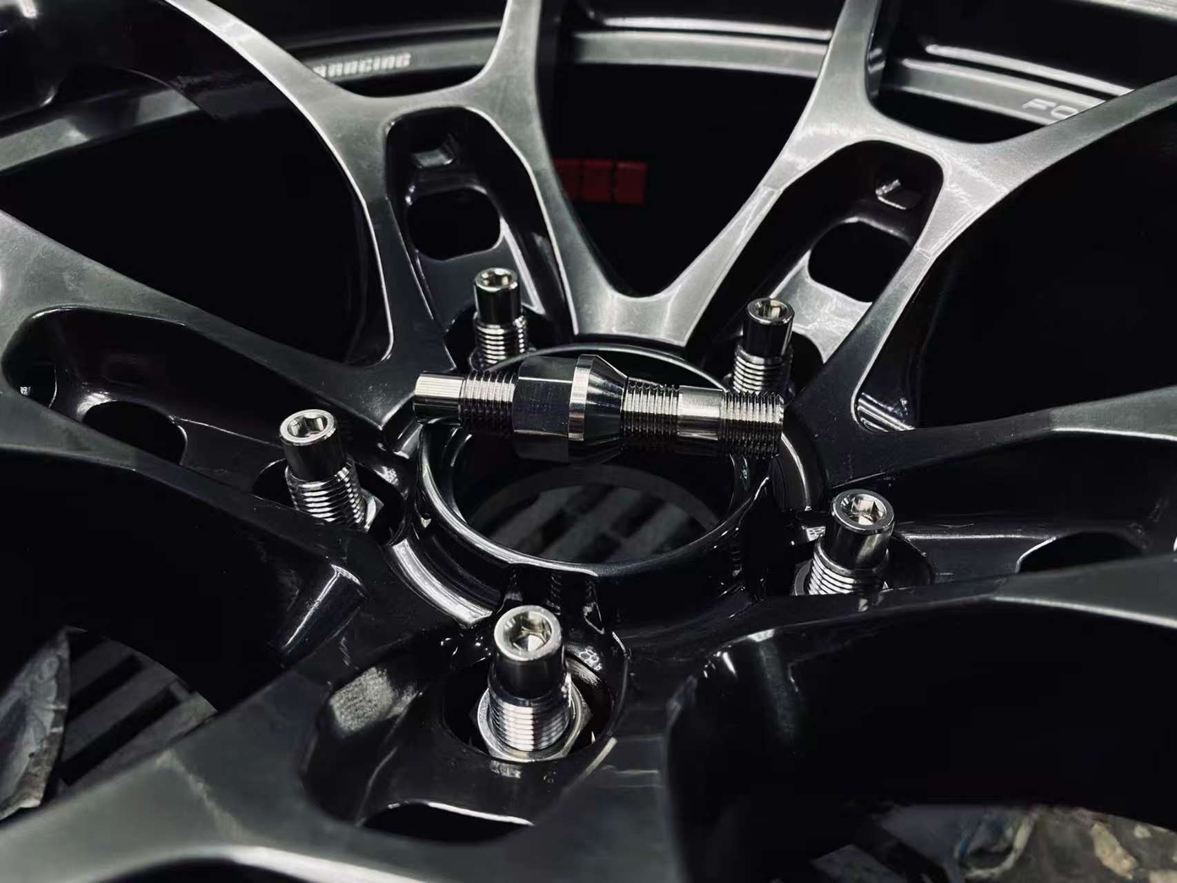 Titanium lug nut and bolts