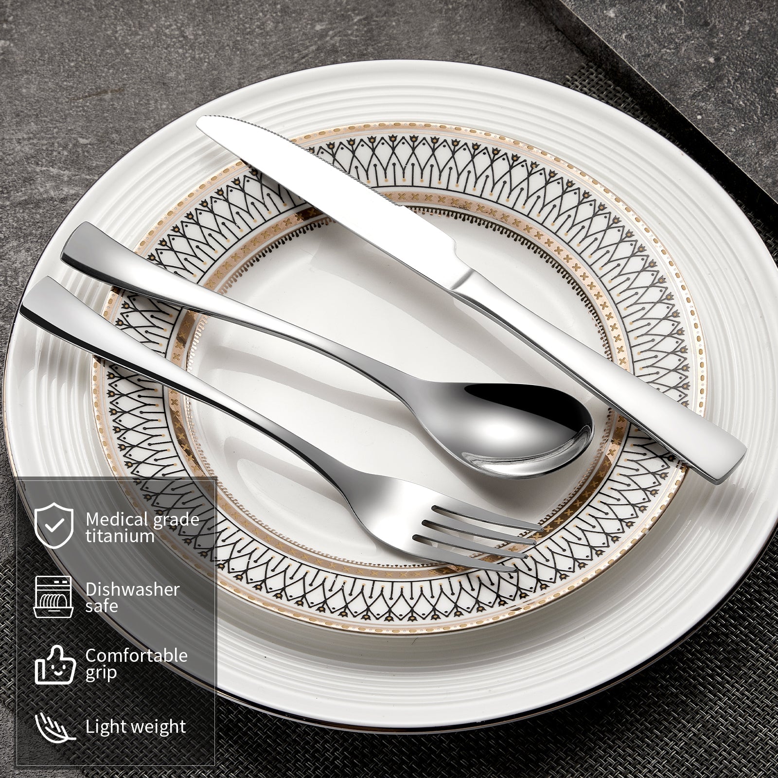 Titanium tableware